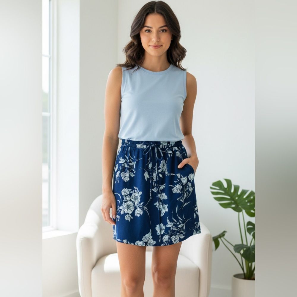 Gibson Floral Skirt, Size-S  